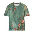 thumbnail image 4 of Hauts pour Femmes, Shorts pour Femmes, T-Shirt Décontracté Imprimé à Manches Courtes et Col Rond pour Femmes, Hauts à Manches 3/4 pour Femmes, Hauts Décontractés pour Femmes, 4 of 4