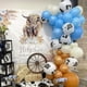 thumbnail image 3 of Set de globos de fiesta Msiveavz con estampado de vaca, azul y marrón, 60 unidades, 3 of 3