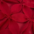 thumbnail image 3 of Rizzy Home Botanical Petals 18" Poly Filled Pillow with Wool/Cotton Cover-Red, 3 of 4