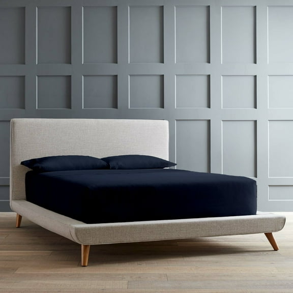 Queen - 60" x 80" Size Microfiber Bed Sheets Luxury 1800 Thread Count Brushed Microfiber Sheet Set Super Soft & Silky Feel 30 Inch Deep Pocket - Queen, Navy Blue