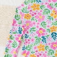 thumbnail image 5 of CAICJ98 Girl Long Sleeve Swimsuits One Piece Rash Guard Bathing Suits for Girls Floral UPF 50+ Zipper Swimwear (Yellow,4-5 Years), 5 of 7