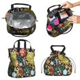 thumbnail image 2 of Pioneer Flower Floral Print Pattern Drawstring Lunch Bag Women - Drawstring Lunch Bag Insulated for Work Office - Stain-Resistant Large Lunchbags for Women with Multi-Pockets, 2 of 5