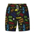 thumbnail image 4 of Lsque Mens Swim Trunks Pixel Game Pattern - Bathing Suit Compression Liner - Beach Swim Shorts Swimwear - (S-3XL) - Stretch Quick Dry -Small, 4 of 9