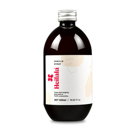 Heilala Vanilla Bean Syrup - Made with Pure Vanilla Extract, Fair Trade Vanilla from the South Pacific, Perfect for Coffee, Pancakes, Ice Cream, 16.90 fl