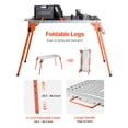 thumbnail image 2 of KFFKFF Foldable Welding Table 44" x 21", 500LBS Capacity Welding Workbench with 4-Level Adjustable Height, Carbon Steel Work Bench, 2 of 9