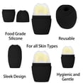 thumbnail image 4 of Silicone Ice Roller Facial Massager - Brighten Skin, Reduce Puffiness, Reusable Ice Roller for Face & Eyes, Freezer (1Pack, Black), 4 of 6