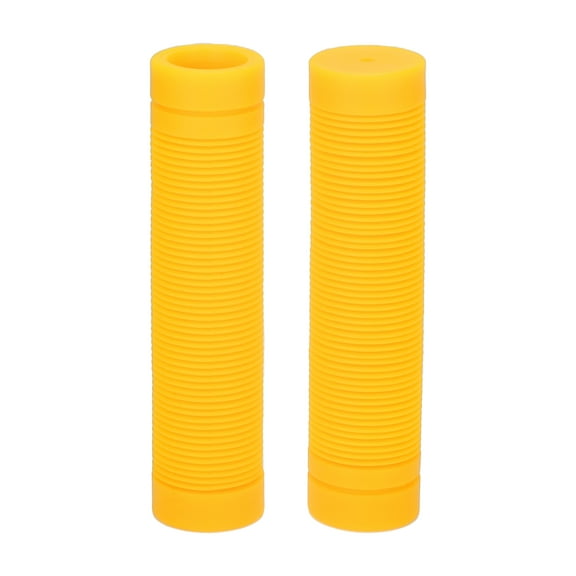 Unique Bargains MTB Bikes Handlebar Grips Cover 125mm Long Soft Relieved Cycling End Grip Protective Replacement Yellow 1 Pair