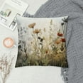 thumbnail image 2 of Creowell  Flowers Pillow Covers Garden Floral Throw Pillow Covers Modern Plants Grass Blossom Cushion Covers for Sofa Couch Square Coze Soft Grey White Flower Pillowcase, 2 of 5