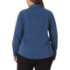 thumbnail image 3 of Camisa de chiffon de manga larga con cuello en V y lazo para mujeres de tallas grandes Agnes Orinda 1X azul, 3 of 6