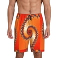 thumbnail image 1 of Balery Orange Rotating Pantalones cortos de pijama de punto de algodón para hombre con cinturilla y bolsillos-Small, 1 of 6