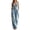 Blue, variant on Women's Summer Jumpsuit Tight Waist Wash Denim Straight Tube Loose Sleeveless Shoulder Strap Pants