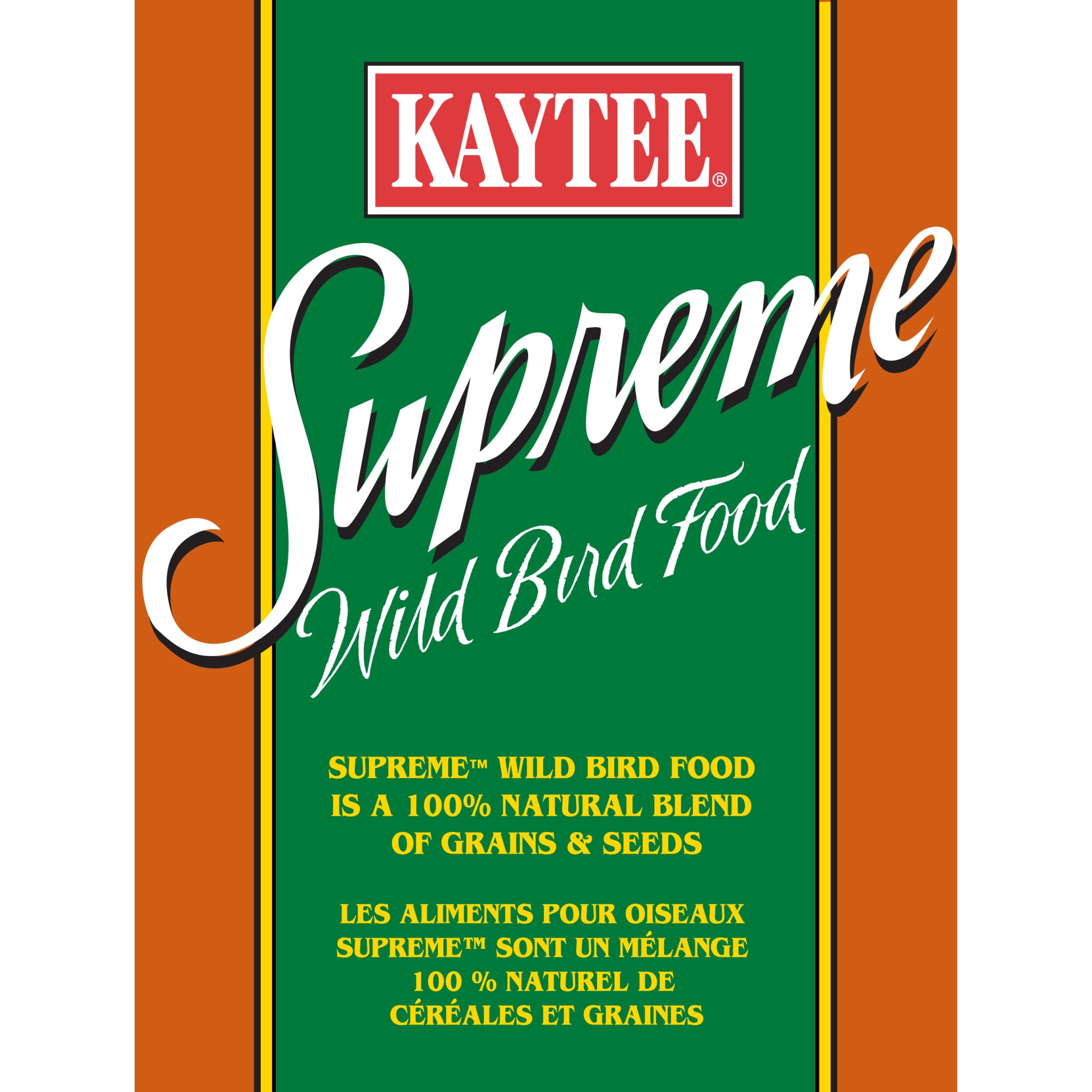 Kaytee Supreme  Dry Wild Bird Feed and Seed, Millet Free Blend, 25 lb. Bag, 1 pack
