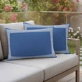 thumbnail image 4 of Pack of 2 Outdoor Pillow Covers 20x12 Inch Waterproof Dark Blue Greek Key Throw Pillow Covers,Decorative Couch Pillow Shams Protectors Geometric Greece Ancient Farmhouse Geo Patio Cushion Pillowcases, 4 of 8