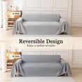 thumbnail image 4 of Jessy Home Sofa Cover Slipcover Couch Cover Protector Durable Multi-Function Furniture Cover for Pets Dogs Cats Home Decor Sofa Covers for Living Room 71"x 134"Light Gray, 4 of 9