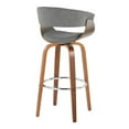 thumbnail image 4 of LumiSource Grey Vintage Mod 30" Fixed-Height Barstool - Set of 2, 4 of 4