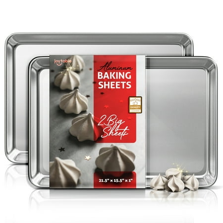 

Joytable Aluminum Baking Sheet Baking Pan Steel Cookie sheet Large Size Baking Pan Nonstick Big Sheet Pan 2-piece