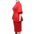 thumbnail image 4 of Afinprain Women's Clergy Dress with Tab Collar Peplum Waist and Puff Sleeve Church Minister Uniform, 4 of 8