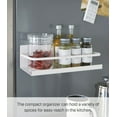 thumbnail image 4 of Yamazaki Home  Magnetic Storage Caddy, Steel, Holds 3.3 lbs - L 4.33 x W 9.65 x H  3.35 inches White, 4 of 5