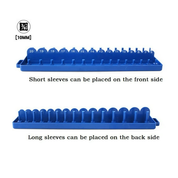 Practical Socket Storage Organizer Tool Organizer Wrench 3/8 Inch Sleeve Bracket Metric Socket Tray Rack Holder Smile Home