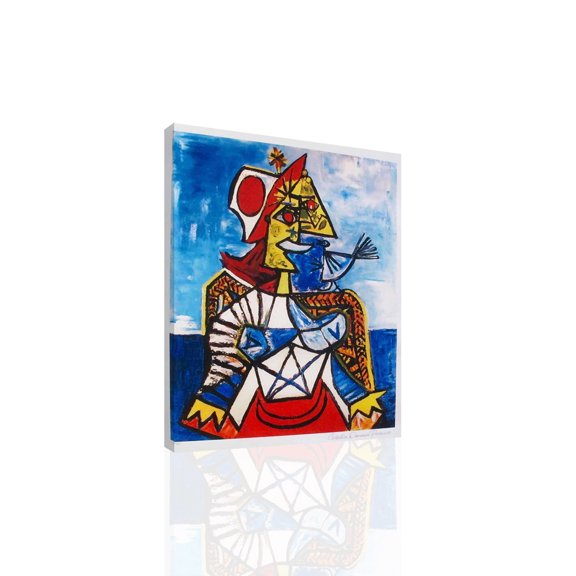 WOMAN WITH RED AND WHITE HAT Pablo Picasso - CANVAS or PRINT WALL ART