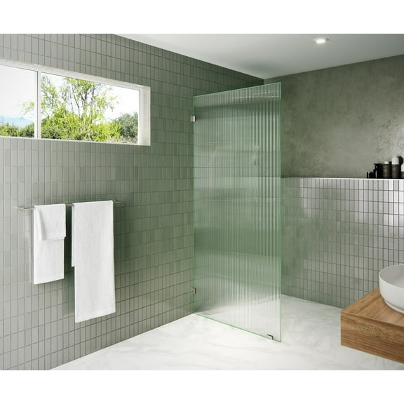 Gaia 34 in. x 78 in. Glass Shower Panel - Single Fixed Panel