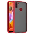 thumbnail image 2 of Mybat Frost Hybrid Protector Cover For Samsung Galaxy A11 - Semi Transparent Smoke Frosted Rubberized Red, 2 of 3