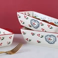 thumbnail image 3 of Hand-Painted Flower Ceramic Baking Pan Rectangular Double-Handled Baked Rice Steak Baking, 3 of 9