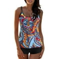 thumbnail image 1 of Women Tankini Swimsuits Two Piece With Boy Shorts Swimwear Bathing Suits Loose Fit Floral Printed, 1 of 9