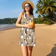 thumbnail image 3 of Balery Lovely Penguin Vestidos de verano para mujer con estampado: vestido holgado sin mangas, vestido playero informal y cómodo para días calurosos., 3 of 7
