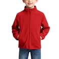 thumbnail image 2 of HAiming Boys Kids Plush Jackets Sleeveless Full Zip Stand Collar Solid Color Outerwear Soft Coat Fall Trendy Clothes, 2 of 4