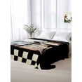 thumbnail image 5 of Chef Gnomes King Size Flat Sheet, Wrinkleproof & Fadeproof Cooling Flat Bed Sheet Only, Black White Plaid Dessert Maker Cake Breathable Soft Bedding Top Sheets 105 x 98 Inches, 5 of 8
