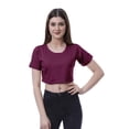 thumbnail image 1 of Moomaya T-shirt Court à Col Rond pour Femmes Manches Courtes Été Coupe Ample, 1 of 7