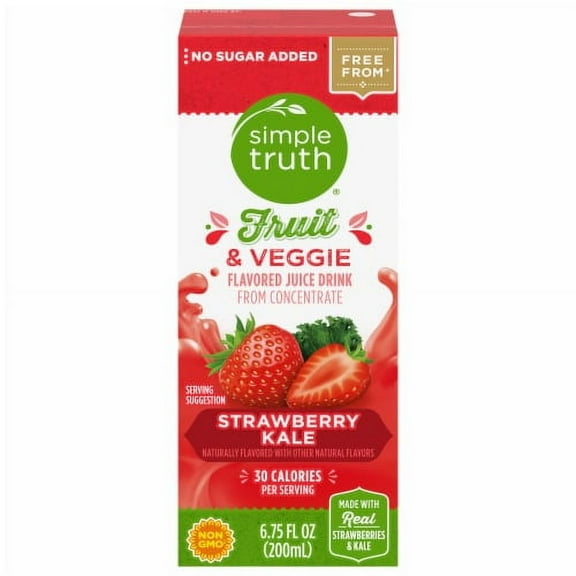 2X-Simple Truth Strawberry & Kale Kids Juice Boxes - 8 ct