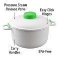 thumbnail image 3 of Dependable Industries Microwave Steamer for Vegetables Meats Poultry Fish Rice Cooker No Oil Needed! Healthy Way to Cook, 3 of 8