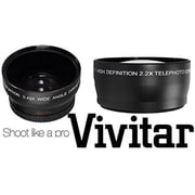 2-PC SET HD WIDE ANGLE & TELEPHOTO LENS for CANON REBEL T1i T2i (58mm Compatible)