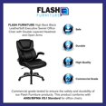 thumbnail image 4 of High-Back Black Leather Executive Swivel Office Chair, 4 of 13