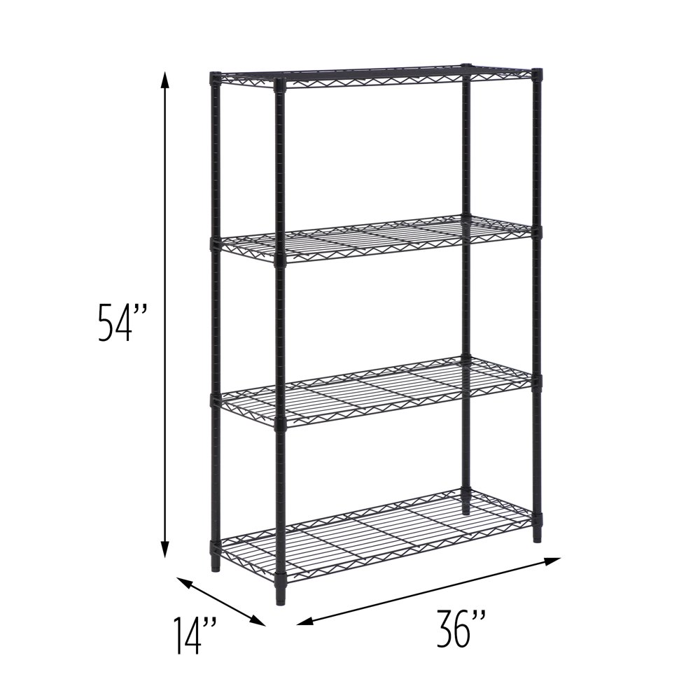 4Tier Adjustable Shelving Unit with 250lb Shelf Capacity