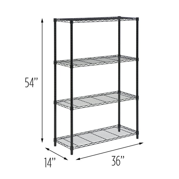 4Tier Adjustable Shelving Unit with 250lb Shelf Capacity Walmart