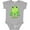 AC-Heather Grey, variant on Ribbit Cute Green Frog Boys or Girls Baby Bodysuit
