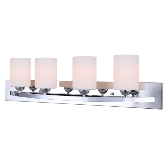 Hampton Ivl370A04Ch-O 4 Lt Vanity Flat Opal Glass 100W Type A 32In. X 8 1