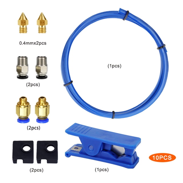 Kit de impresora 3D Ehuebsd 10 Uds tubo de PTFE de 1m conectores neumáticos PC4-M6