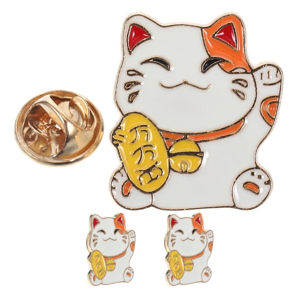 Shisuyan 3 Pcs Épingles à Chat Kawaii Mignonnes Broches Dessin Animé pour Vêtements Sacs Chapeaux