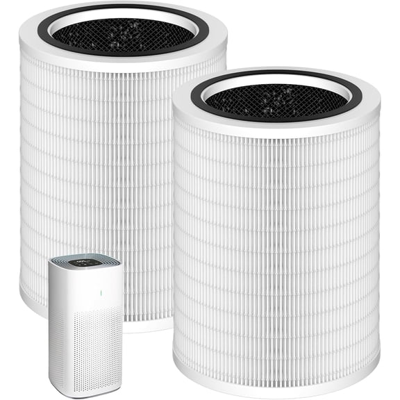 2 Pack 12010 Filter Replacement Compatible with Clorox Air Purifiers Fit for Clorox Smart Air Purifiers for Home Model 11010 & 11011 True HEPA Filter, Large Rooms Up to 1,500 Sq. Ft.