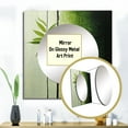 thumbnail image 3 of Designart "Collage of Green Ferns in a Simple Design III" Leaves Square Mirror For Wall Decor - Large Green Square Mirror Printed Wall Decor - Traditional Square Living Room Mirror, 3 of 5