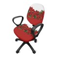 thumbnail image 5 of Chririnla Office Chair Cover Poinsettia Christmas Pattern with Removable Breathable Office Computer Chair Covers for Gaming Chairs, 2 Pcs Office Chair Covers, 5 of 8