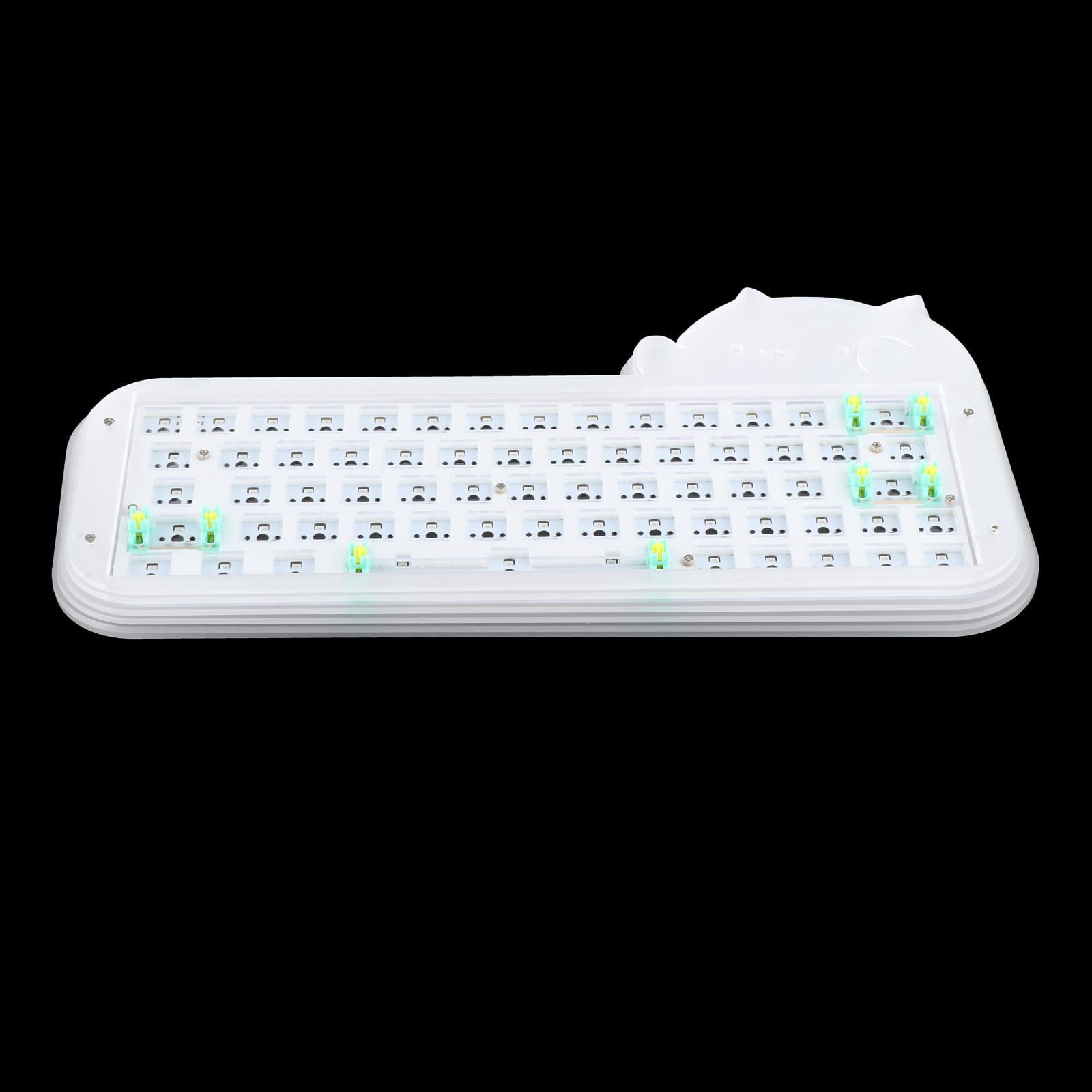 Mechanical Keyboard DIY Kit Hot Swap Switches Backlit RGB 65% 64 Keys Wired Cute
