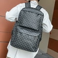 thumbnail image 1 of Leather Large Capacity Travel Backpack Laptop Backpack School Bag For Junior High School College Student, 1 of 5