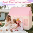 thumbnail image 5 of SISTICKER Princess Kids Play Tent Toys for 3-12 Years Toddlers Girls Indoor Fairy Playhouse (Pink & Yellow), 5 of 10