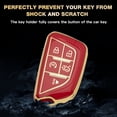thumbnail image 5 of Xotic Tech Red TPU 5-Button Full Protection Smart Remote Control Key Fob Cover Shell Case Holder w/Keychain Compatible with Cadillac CT4 CT5 CT6 XT4 XT5 XT6 Escalade Escalade ESV LYRIQ 2020-2023, 5 of 9