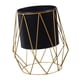 thumbnail image 4 of Soporte de metal para macetas y jarrones, decorativo para fiestas y oficinas. negro geométrico, 4 of 9